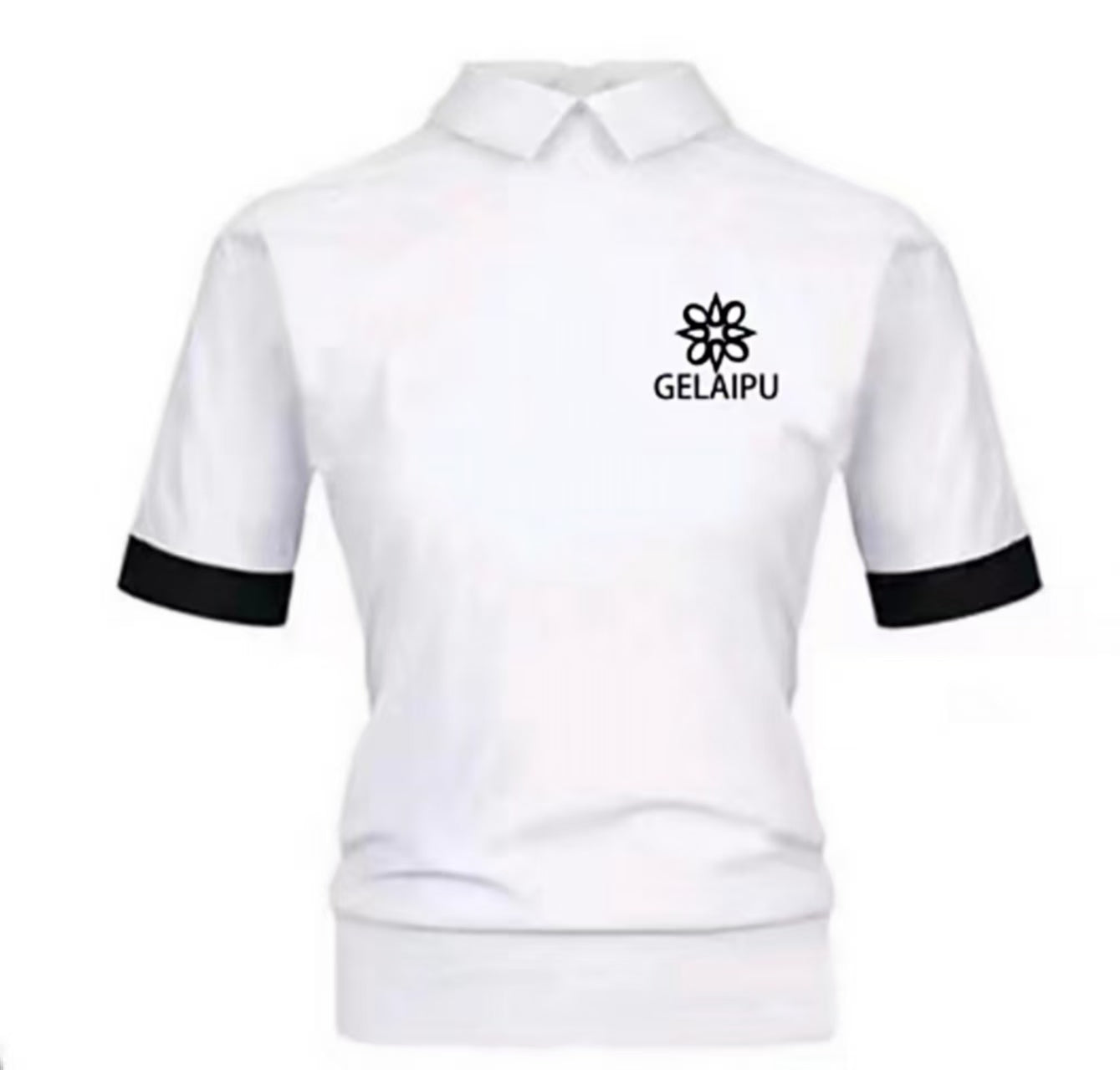 Golep Women’s Summer Quick-Dry Sun Protection Zip Slim Golf Shirt in White - product view