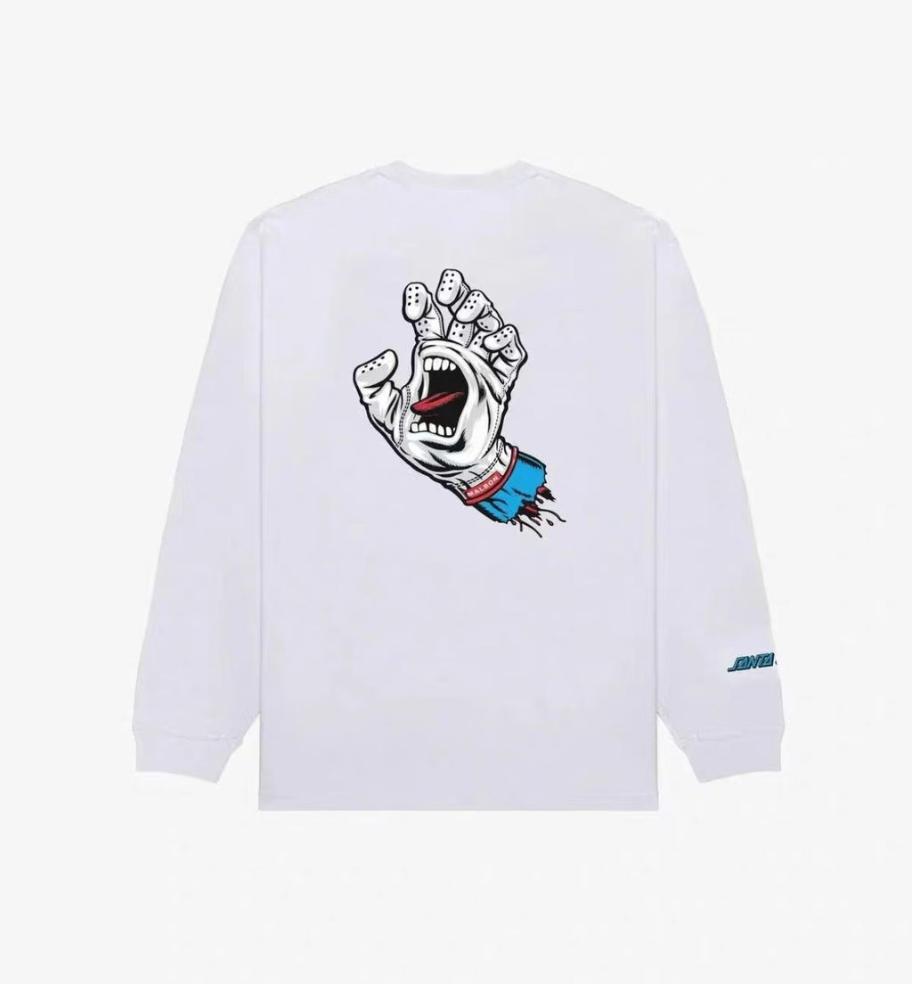 Malbon Golf Collab Men’s Cotton Spring Autumn Long Sleeve T-Shirt