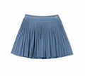 Blue Malbon women's solid pleated golf skort front view