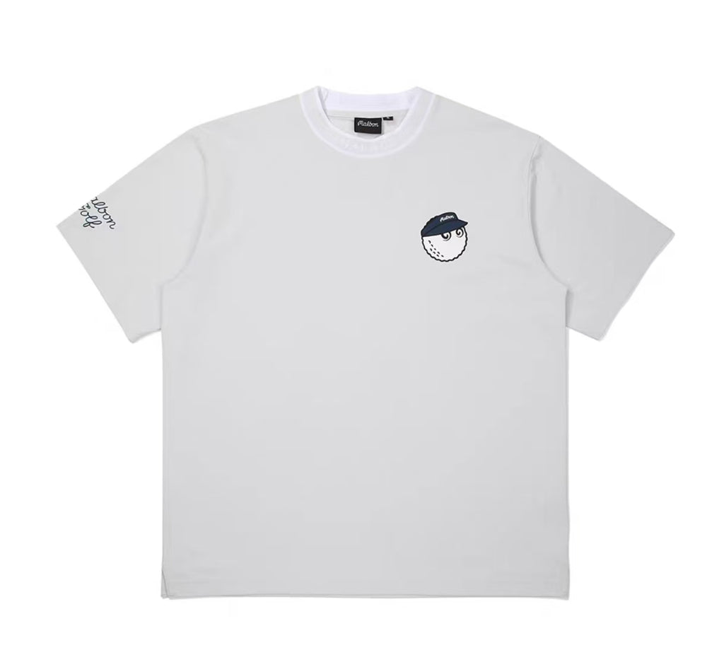 Grey Malbon men's breathable comfortable golf T-shirt front view