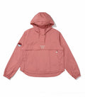 Pink Malbon women's quarter-zip hooded golf wind jacket front view