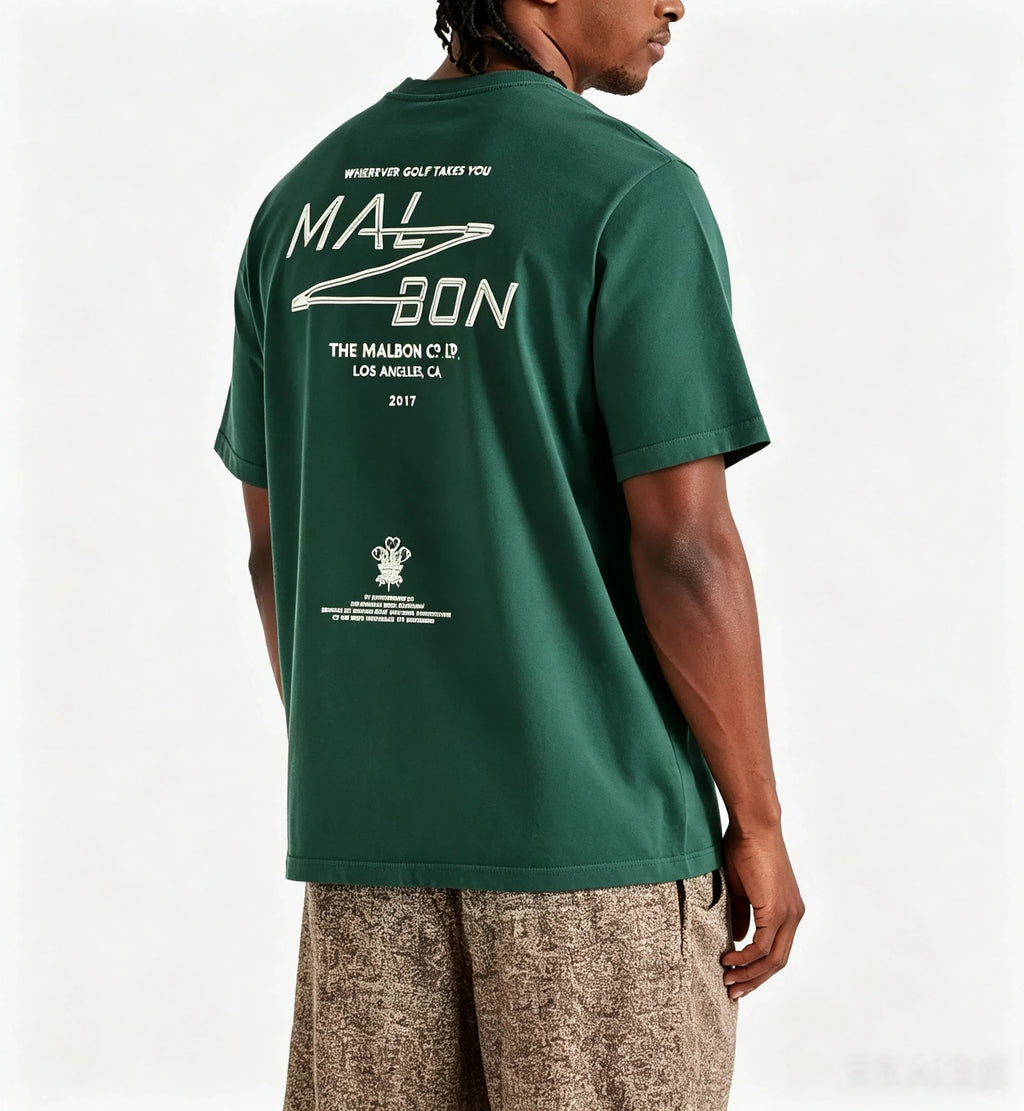 Malbon Golf Men’s Bermuda Utility Athletic Casual T-Shirt
