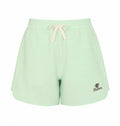Malbon women's Elastic Waist Straight-Leg Golf Shorts in Mint Green, front view