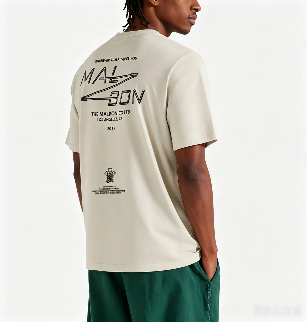 Malbon Golf Men’s Bermuda Utility Athletic Casual T-Shirt