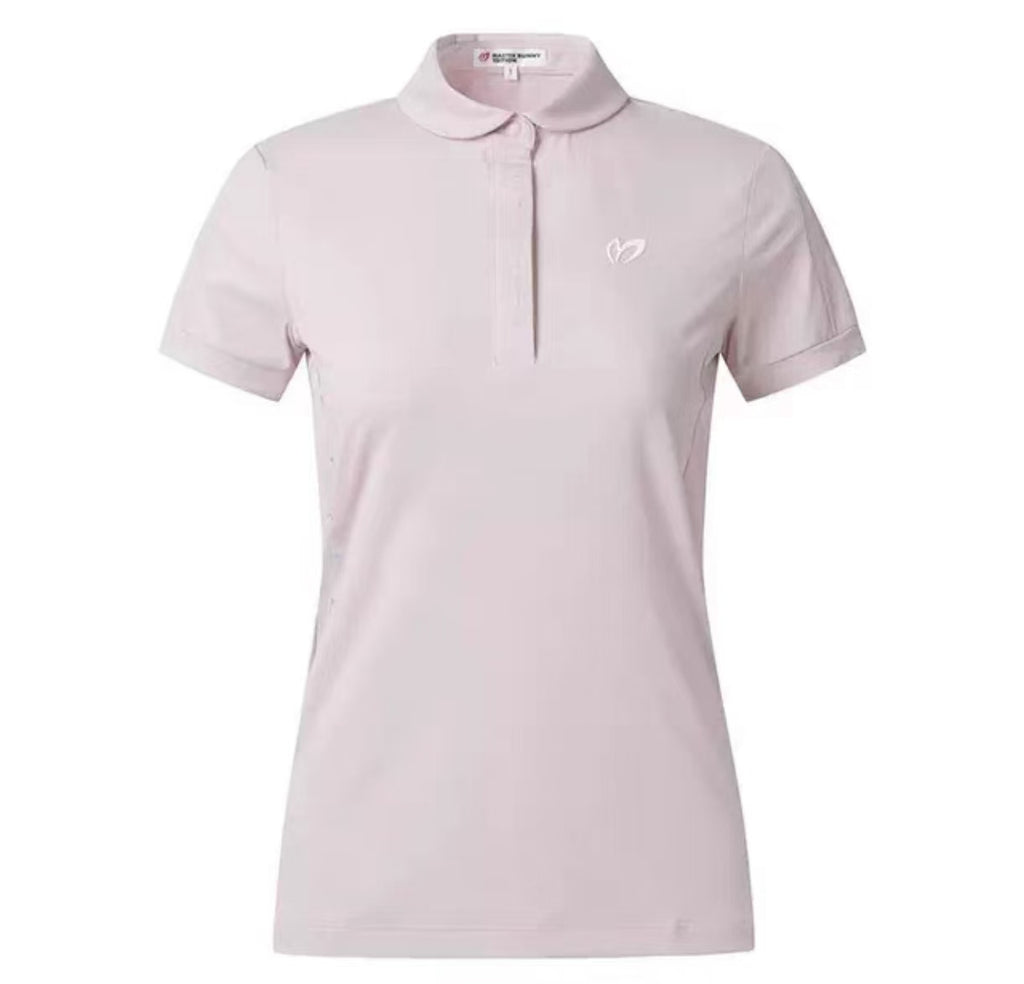 Women’s 2026 Spring Summer Premium Slim Golf Polo Shirt in Pink - product view