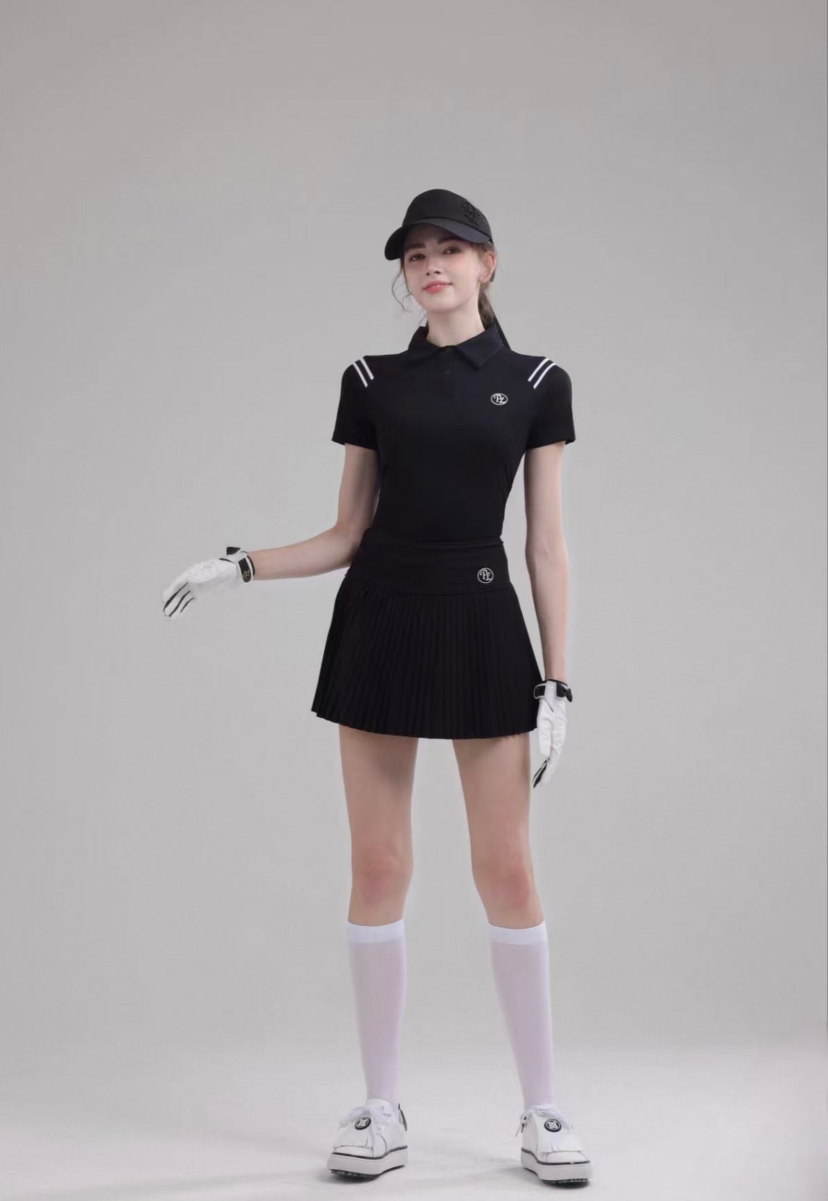 Women’s Quick-Dry Stretch Golf Tennis Shirt Skirt Set