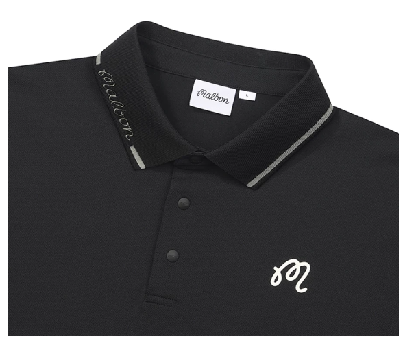 Malbon Golf Men’s Signature Color Casual Athletic Polo Shirt