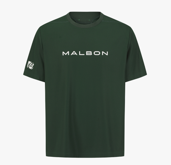 Malbon men's green cooling performance T-shirt front view