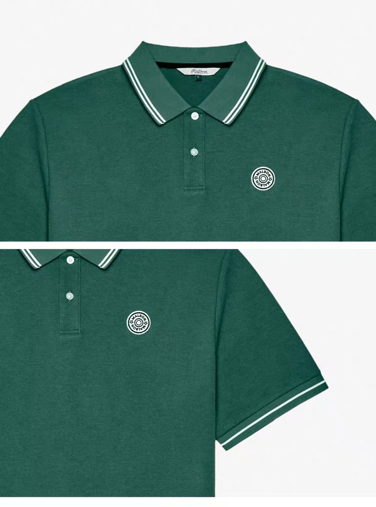 Malbon Golf Men’s Moisture-Wicking Athletic Polo Shirt
