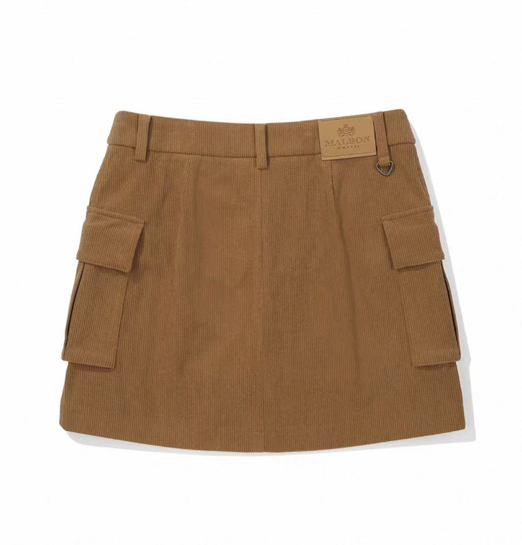 Malbon Golf Women’s Corduroy Cargo A-Line Skort