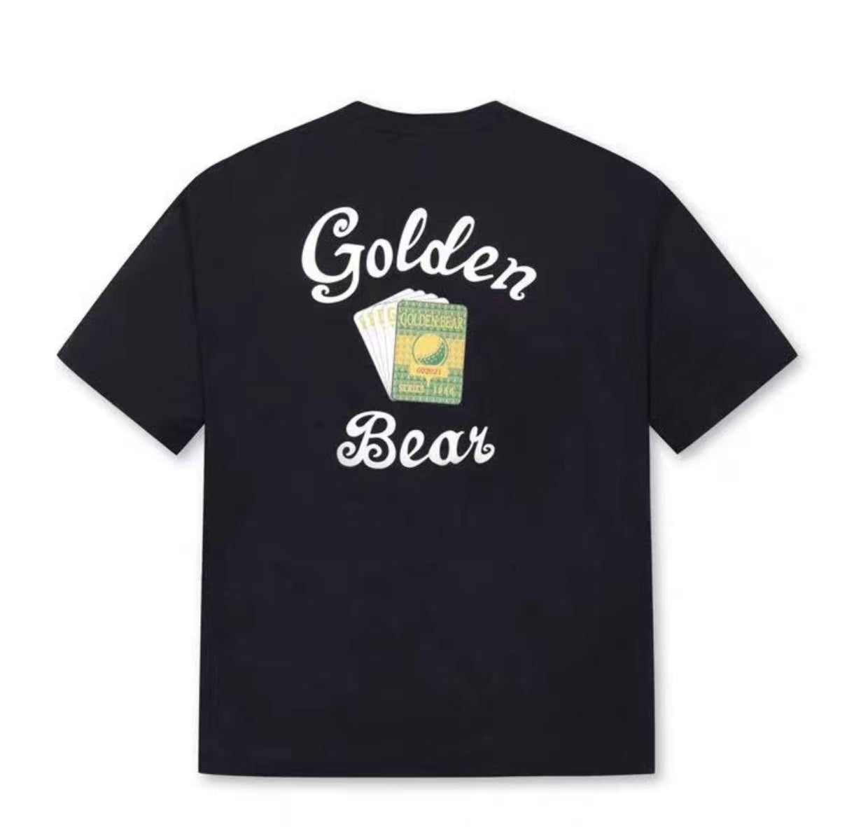 Golden Bear Black graphic golf T-shirt rear view