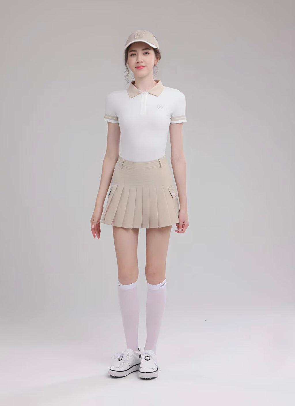 Women’s Summer Quick-Dry Golf Tennis Shirt Skirt Set - product view