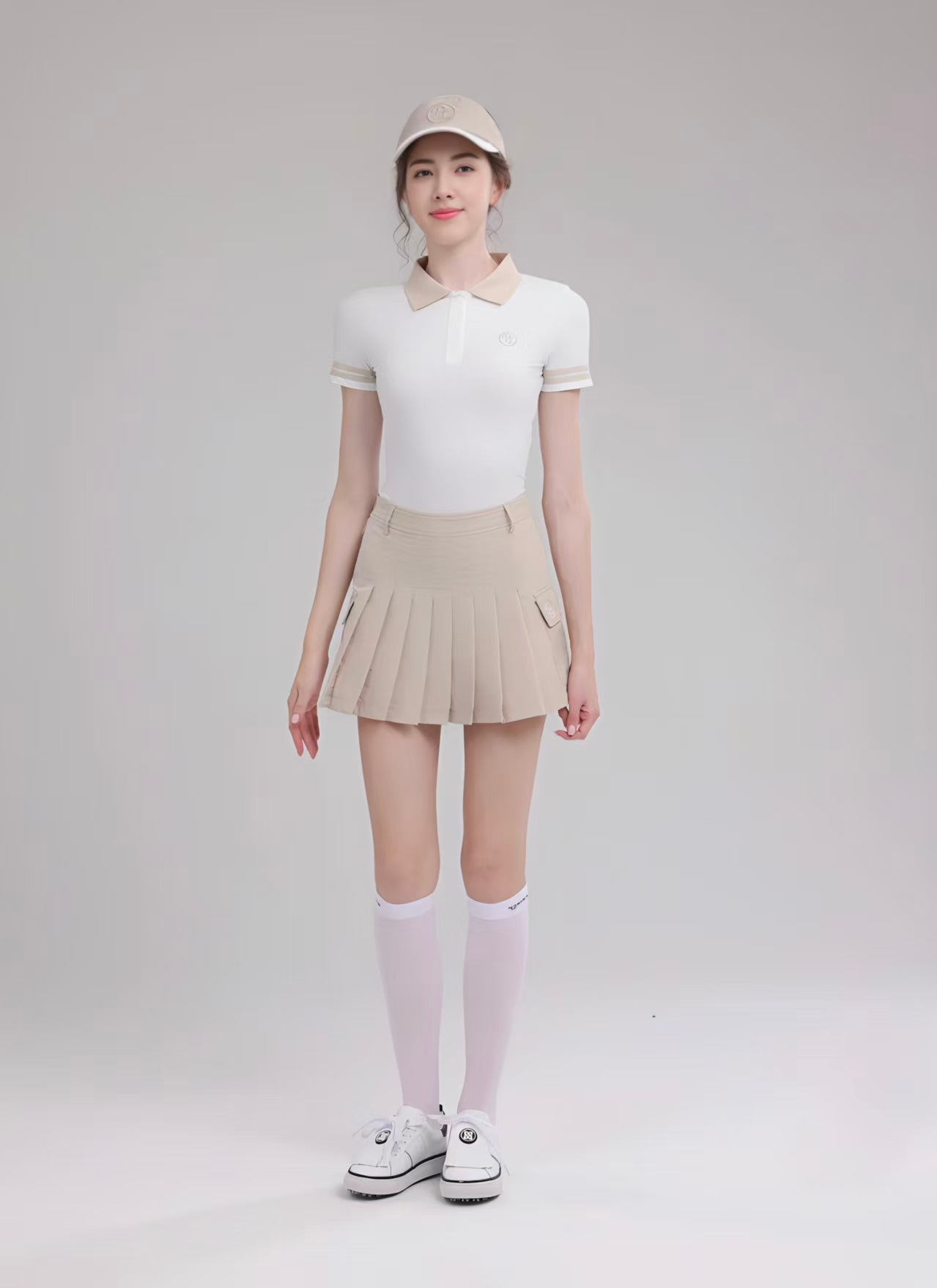 Women’s Summer Quick-Dry Golf Tennis Shirt Skirt Set - product view