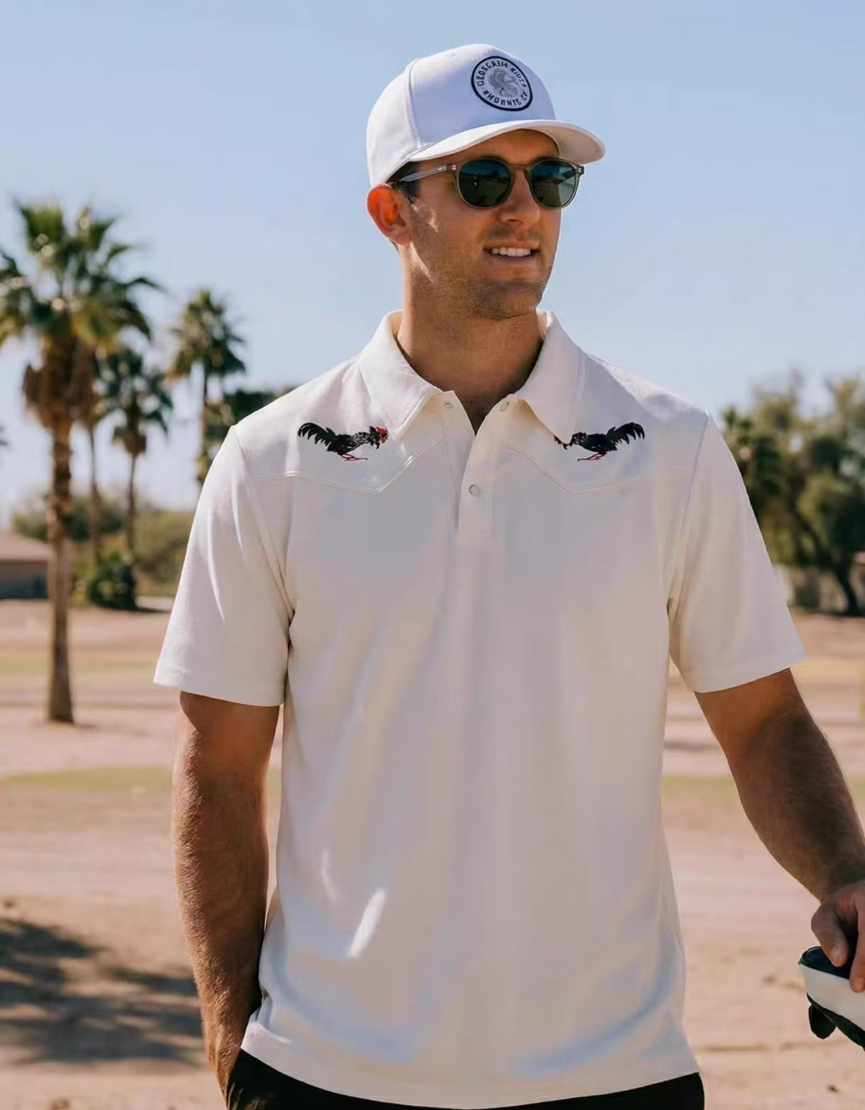 Devereux men’s White three-quarter model view