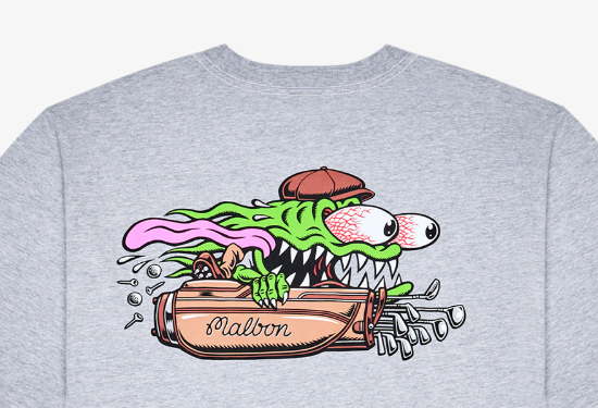 Malbon Golf Santa Cruz Bermuda Slit Crewneck T-Shirt