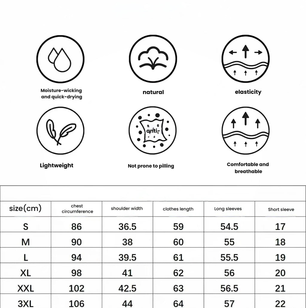 Women’s 2026 Spring Summer Premium Slim Golf Polo Shirt size chart