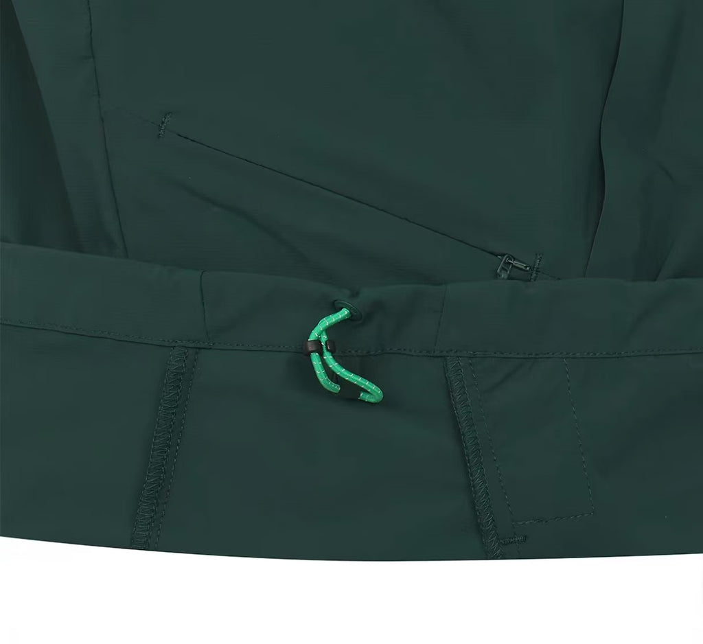 Malbon men Green short-sleeve half-zip golf jacket size chart