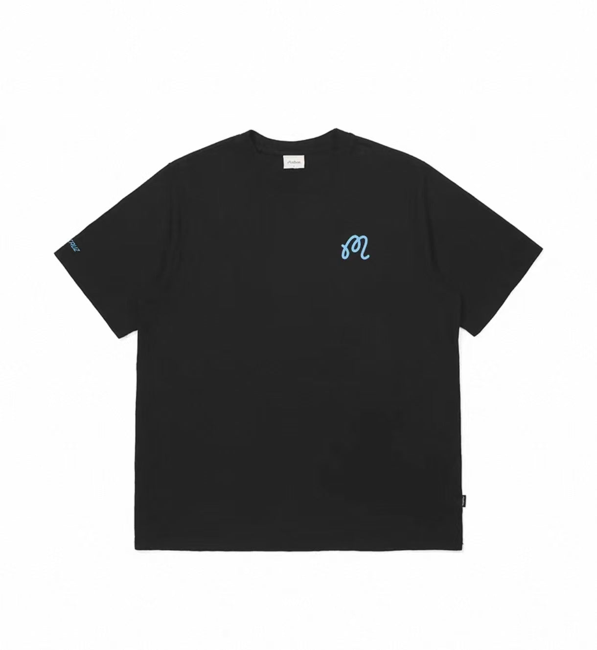 Malbon men's black quick-dry graphic T-shirt front view