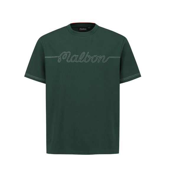 Malbon Golf Men’s Green Barrel Stitch Graphic T-Shirt