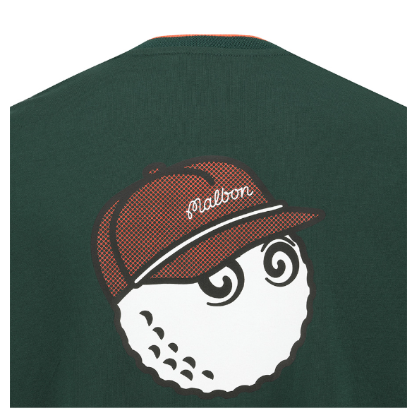 Malbon Golf Men’s Green Barrel Stitch Graphic T-Shirt