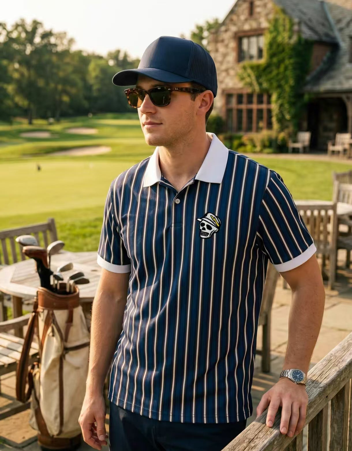 Devereux men’s three-quarter model view