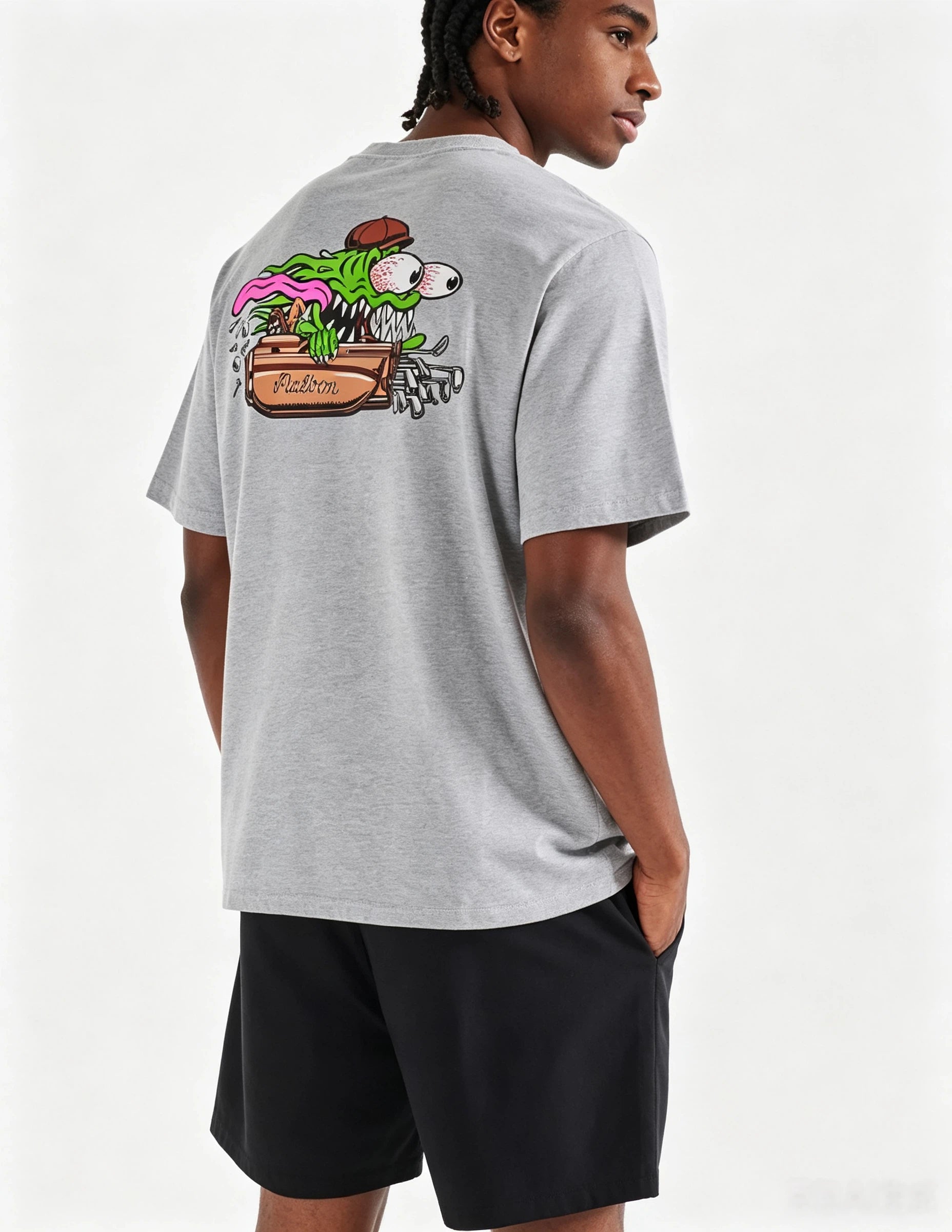 Malbon Golf Santa Cruz Bermuda Slit Crewneck T-Shirt