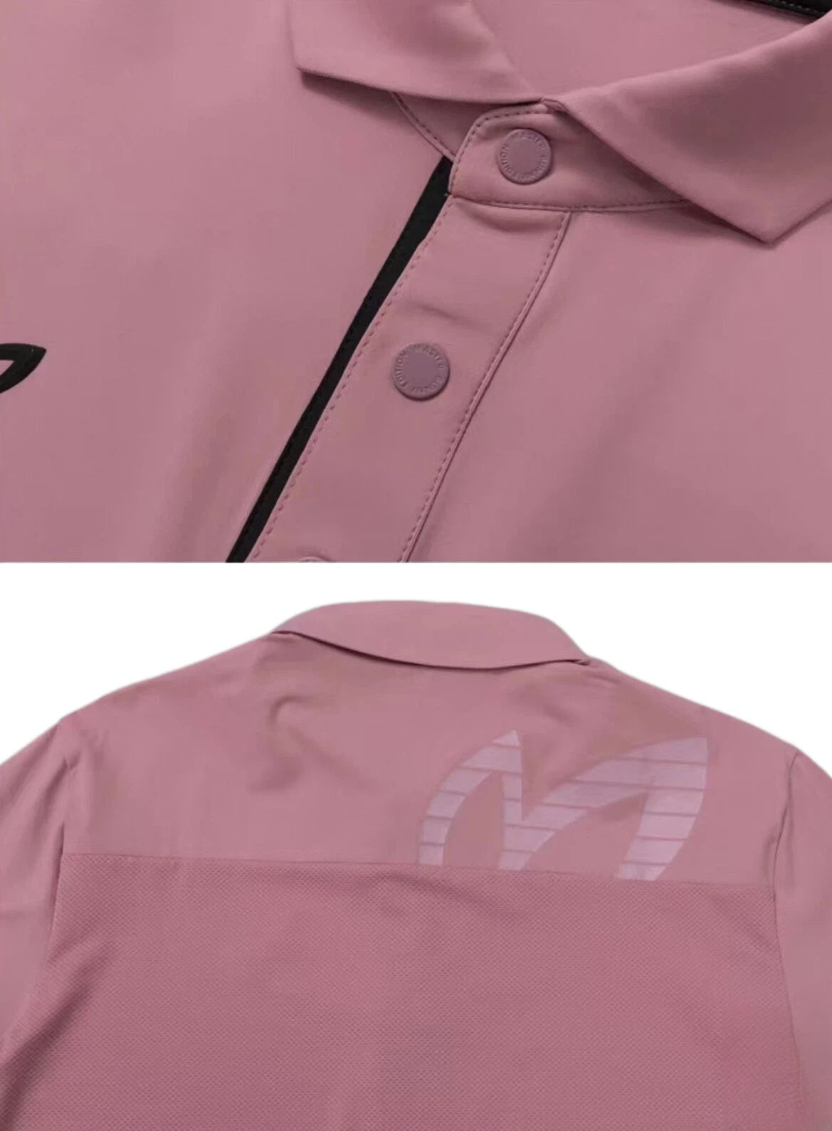 Men’s Summer Breathable  Quick-Dry Stretch Golf Shirt in Pink - product view