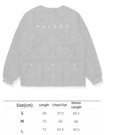 Malbon Golf Men’s Plaid Insulated Full-Zip Padded Jacket size chart