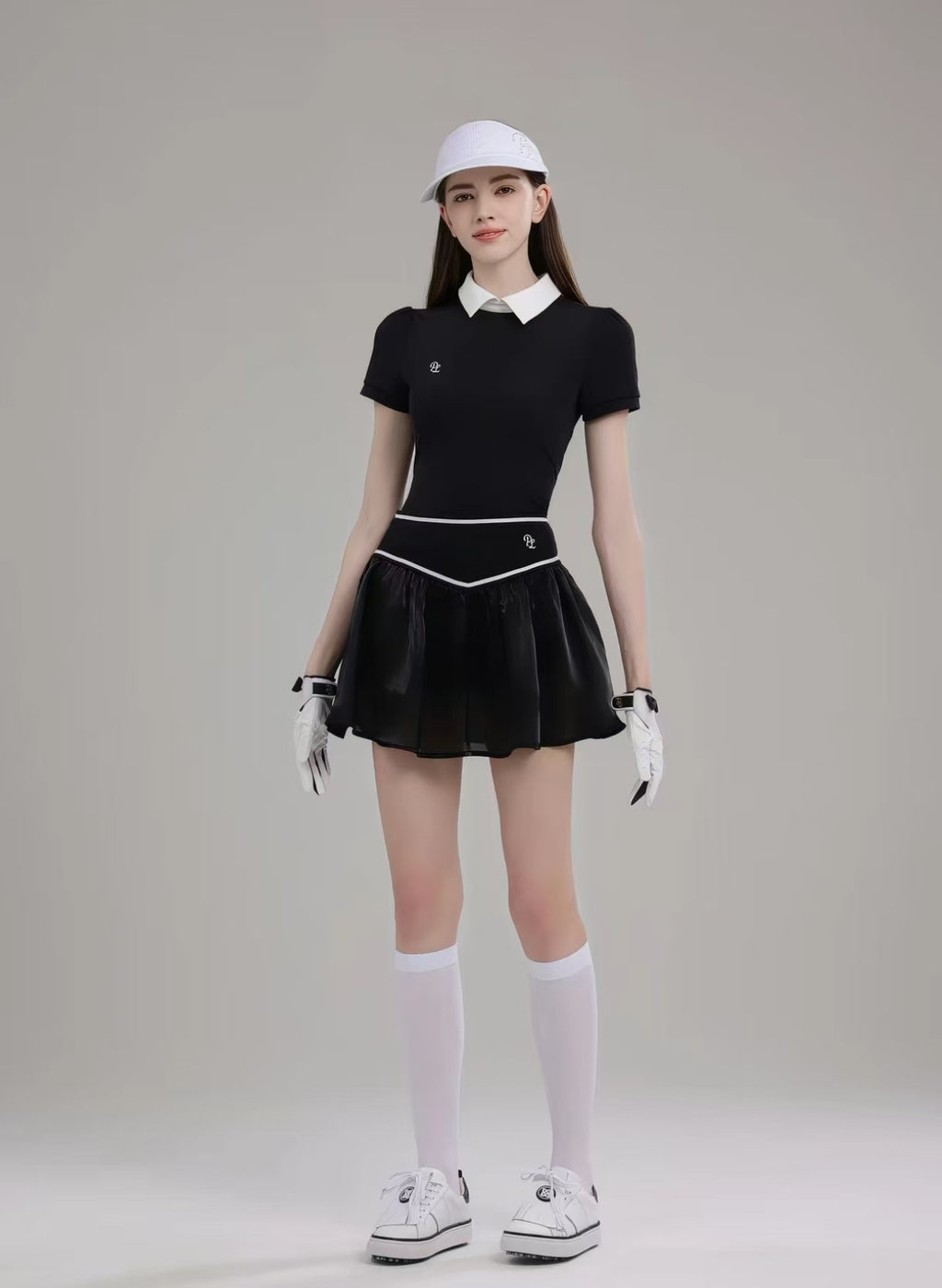 Women’s Breathable Quick-Dry Golf Tennis Shirt Skirt Set