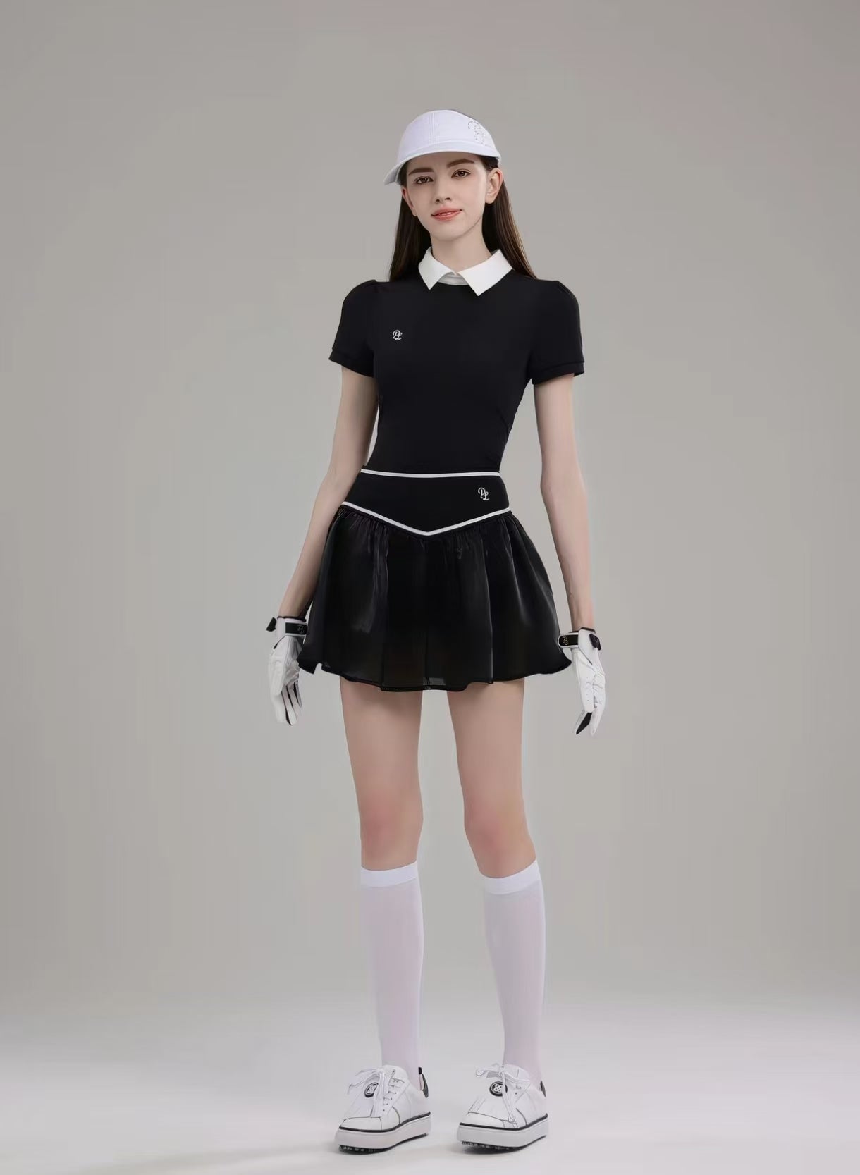 Women’s Breathable Quick-Dry Golf Tennis Shirt Skirt Set