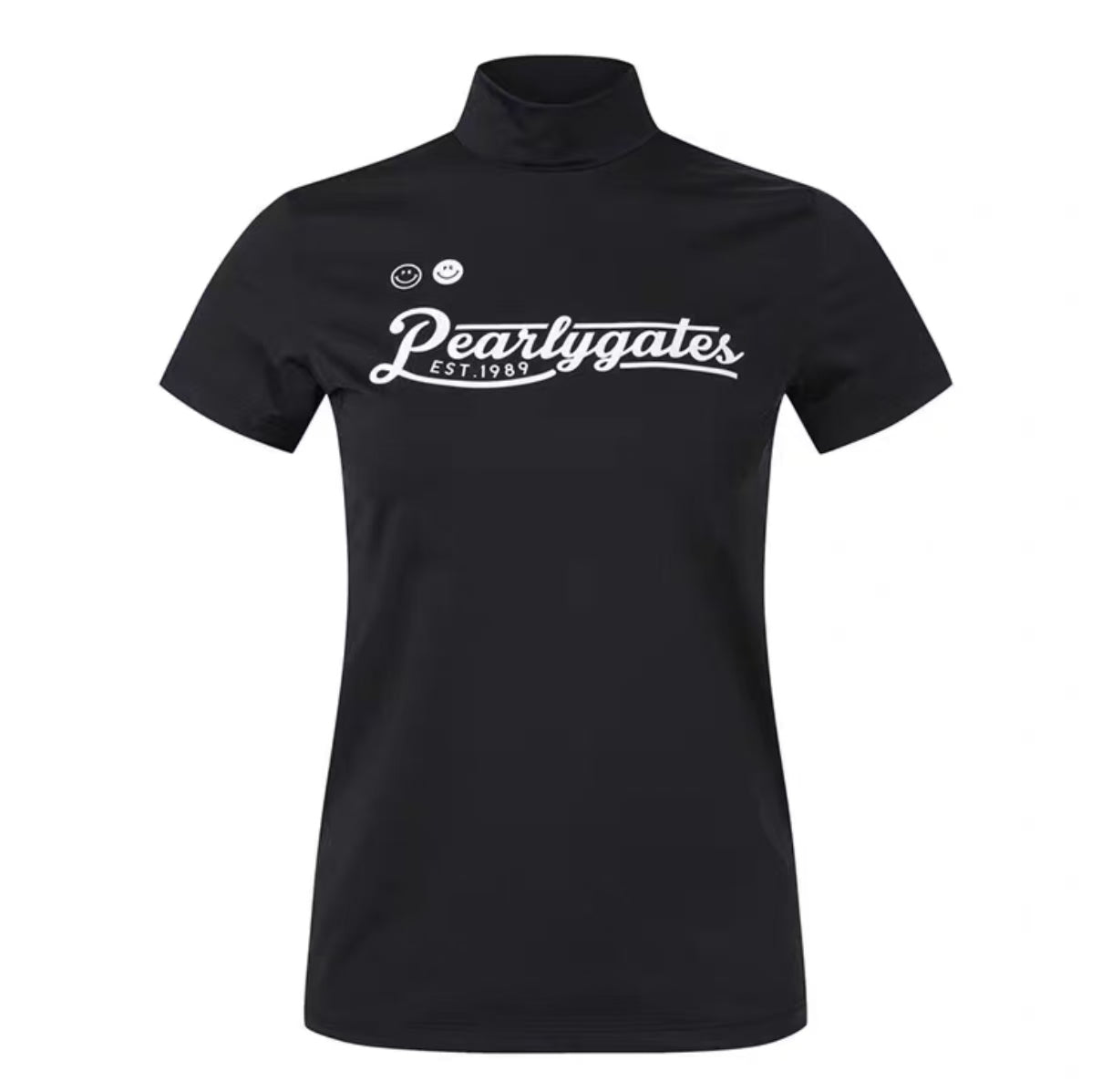 Women’s Summer Breathable Quick-Dry Sun Protection Slim Golf Shirt in Black - product view