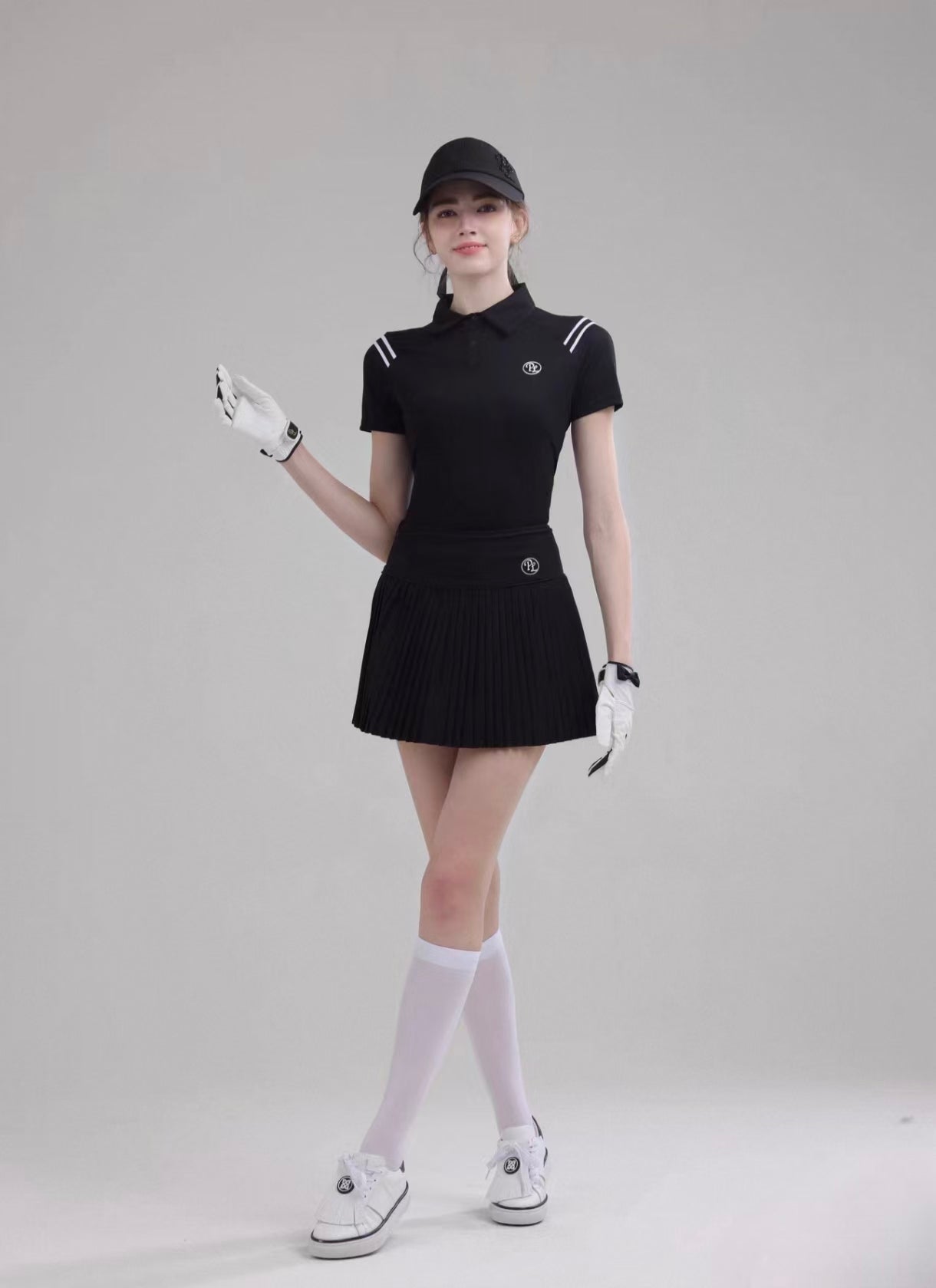 Women’s Quick-Dry Stretch Golf Tennis Shirt Skirt Set