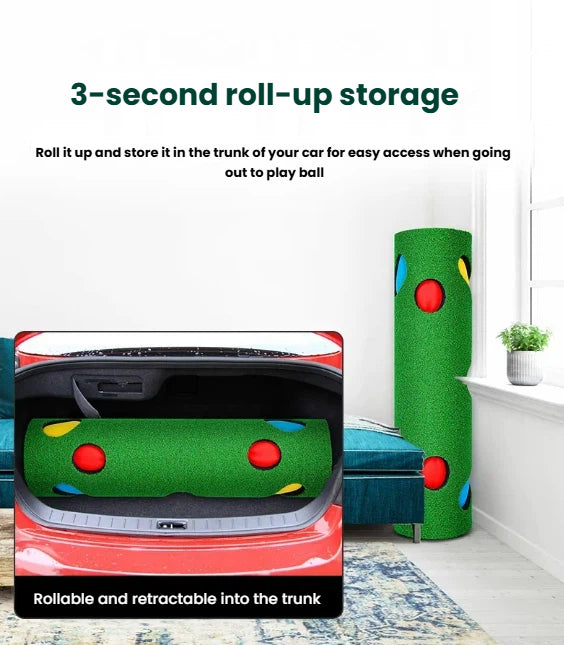 PGM Golf Putting Green Mat Indoor Outdoor Home Practice Trainer