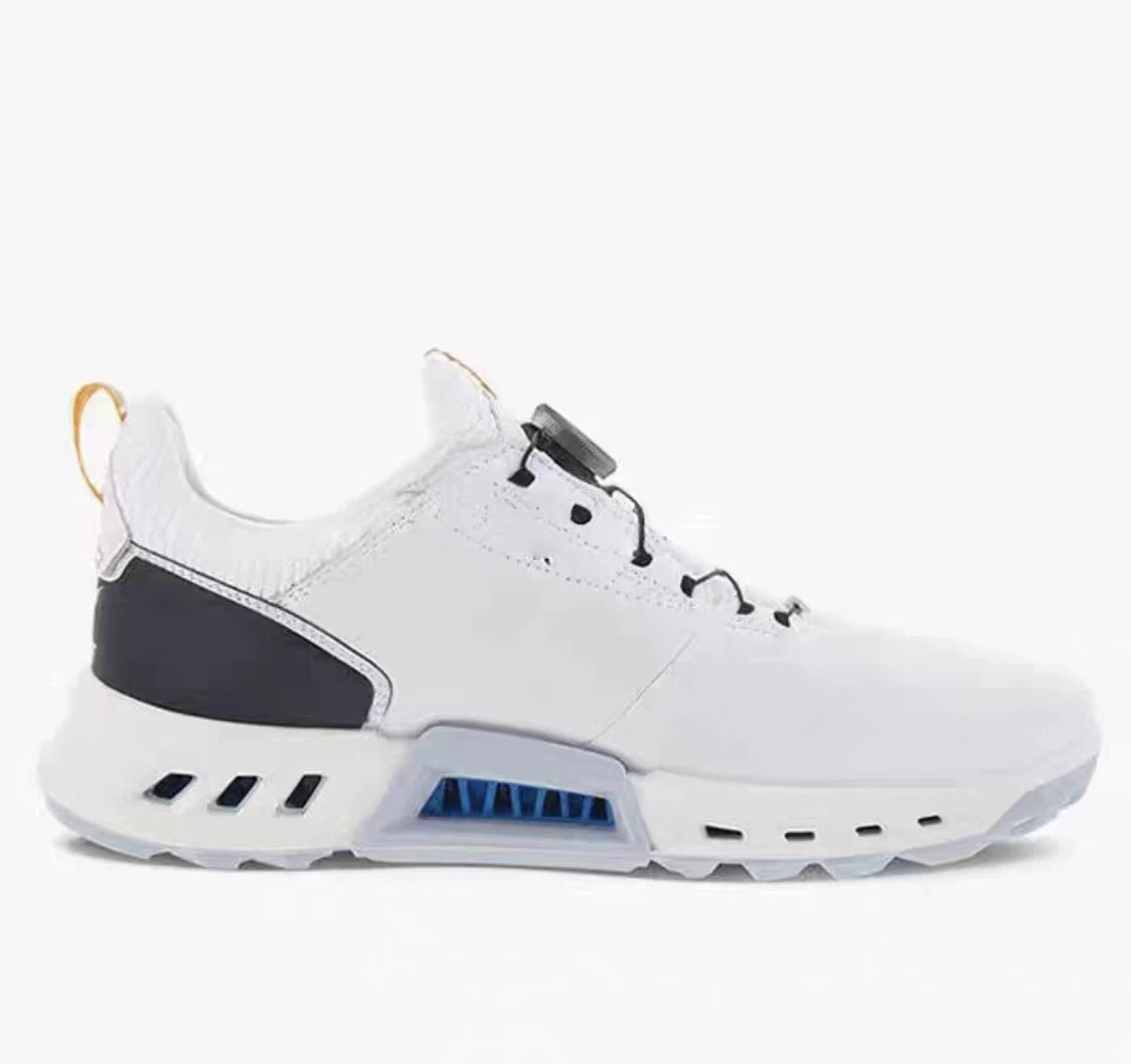 men’s C4 waterproof golf shoes in White, opposite side profile