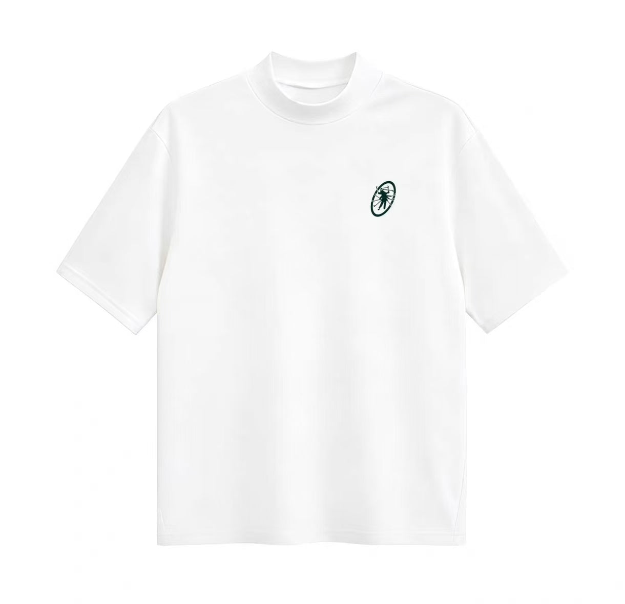 Forden Golf Men’s Ice Silk Quick-Dry Mock Neck Golf Shirt in White - product view