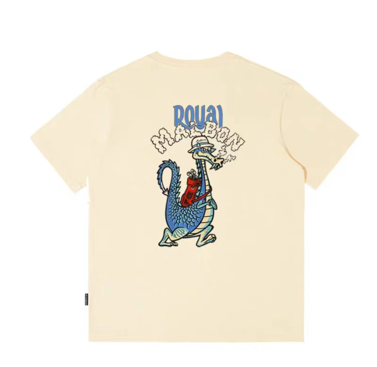 Malbon Golf Unisex Dragon Graphic Heavyweight Crewneck T-Shirt