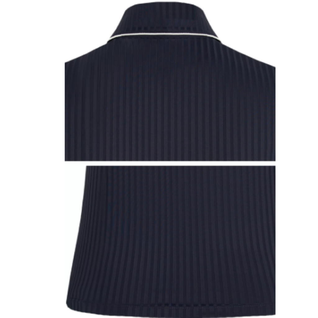 Malbon Anna Polo Black women's golf polo detail view