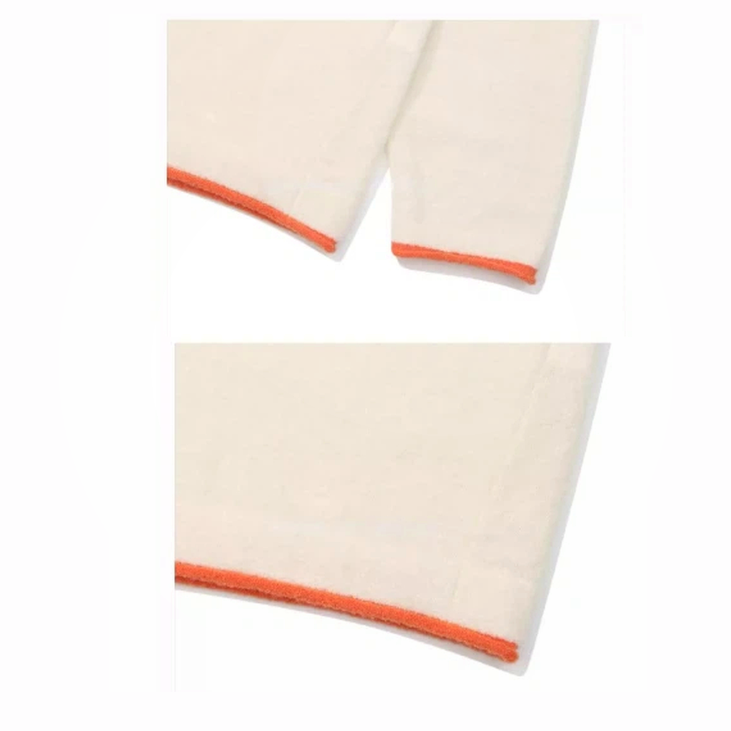 Malbon Studio Seoul Tour Divot Hoodie Cream golf apparel sleeve and cuff detail