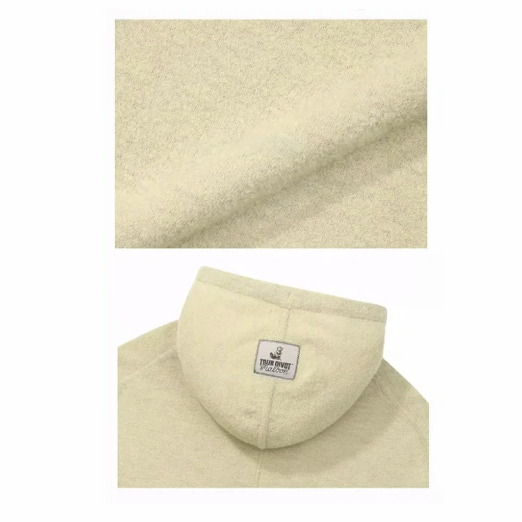 Malbon Studio Seoul Tour Divot Hoodie Khaki golf apparel fabric and hood detail