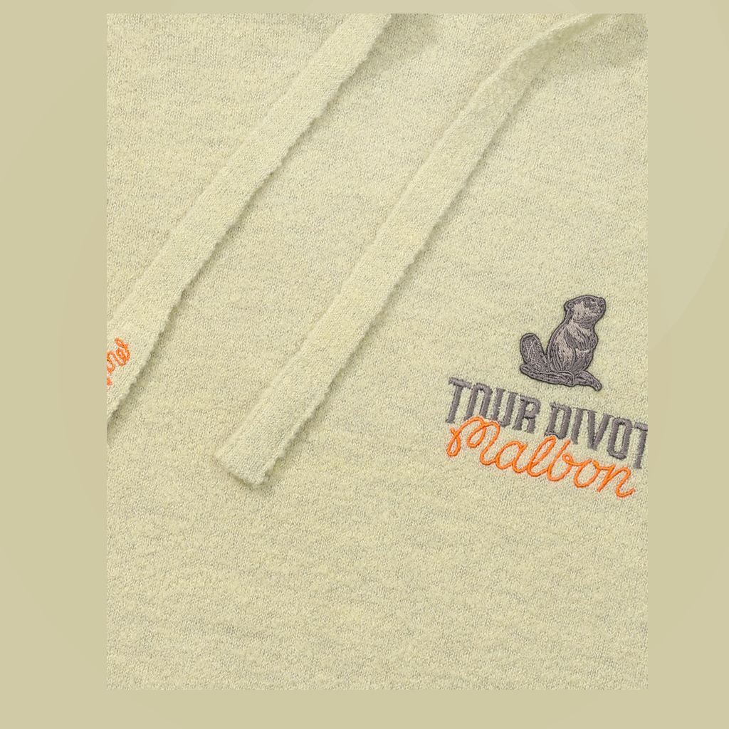 Malbon Studio Seoul Tour Divot Hoodie Khaki golf apparel chest detail