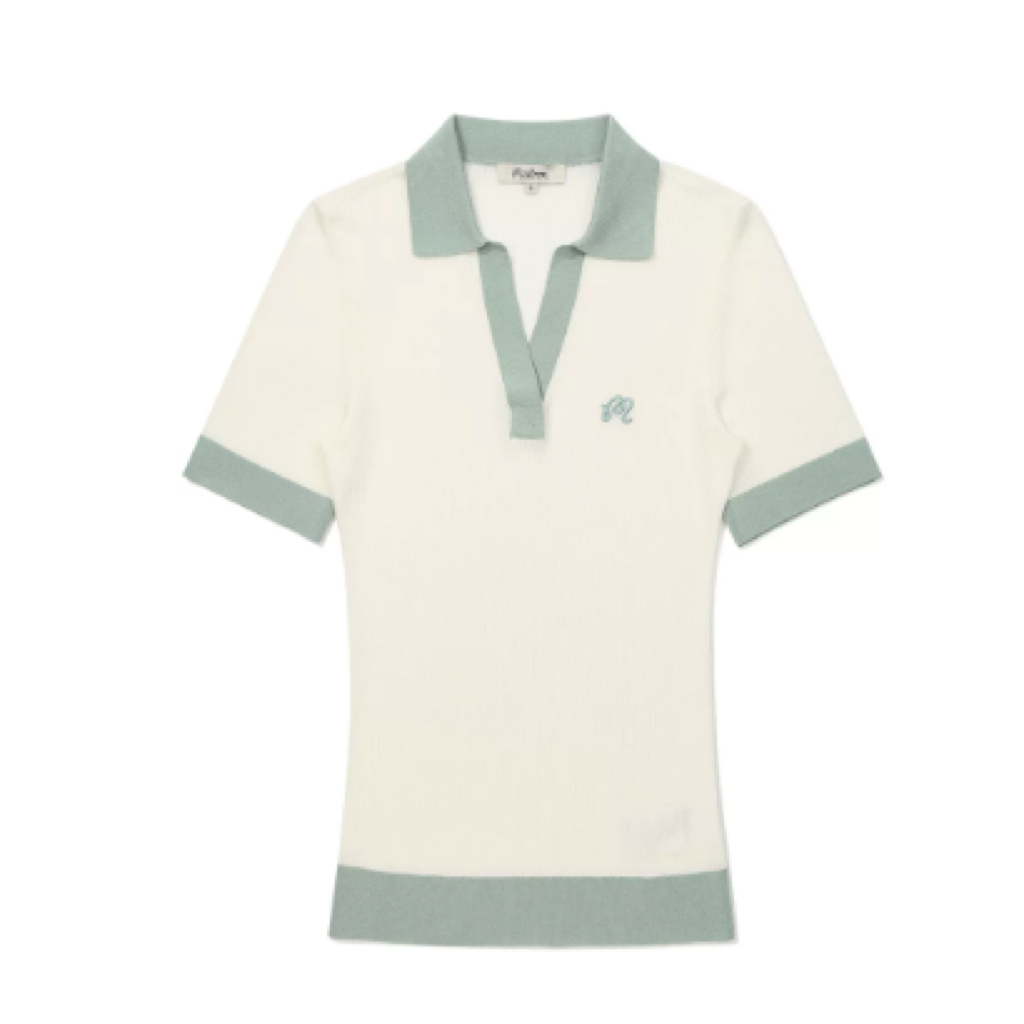 Malbon Melany Polo White women's golf polo front view